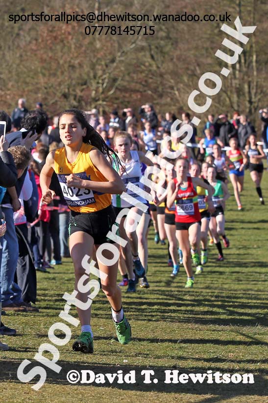 Girls under-15s Inter Counties Cross Country,  Cofton Park, Birmingham. Photo: David T. Hewitson/Sports for All Pics